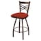 Holland Bar Stool Co 30" Swivel Bar Stool, Brnz Finish, Graph Poppy Seat X820 - alternate 1
